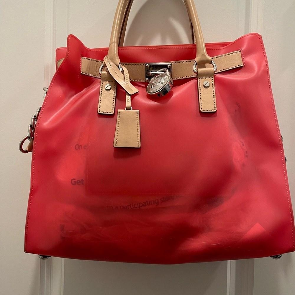 Red Designer Tote Bag Jelly